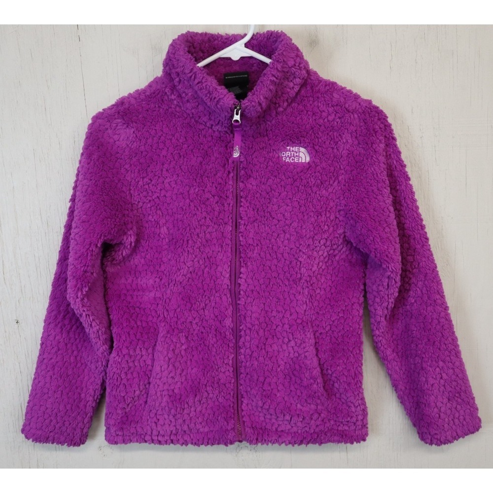 The North Face‎ Hi-Pile Fleece Jacket Purple Size M 10/12 Full Zip Polyester